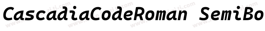CascadiaCodeRoman SemiBold 半粗体字体转换